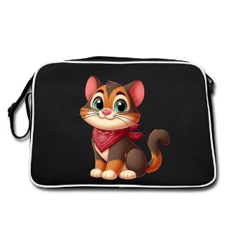 Kurzhaar - Retro Tasche - Schwarz/Weiß - Hinten