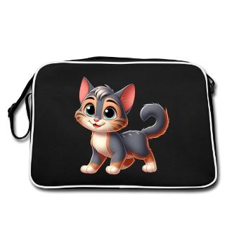 Kurzhaar 2 - Retro Tasche - Schwarz/Weiß - Hinten