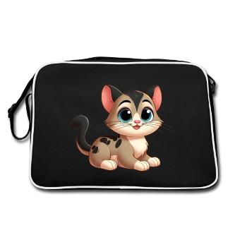 Kurzhaar 3 - Retro Tasche - Schwarz/Weiß - Hinten