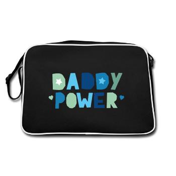 Daddy Power - Retro Tasche - Schwarz/Weiß - Hinten