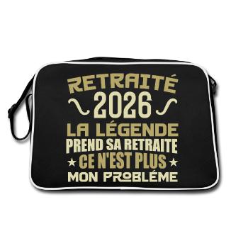 Humour Cadeau Retraité 2026, Retraité En 2026 - Sac Retro - noir/blanc - Dos