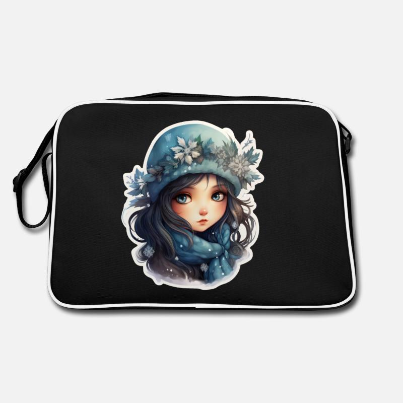 Eismarie - Retro Tasche - Schwarz/Weiß