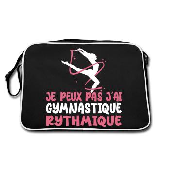 Ich kann nicht Ich habe Vintage Rhythmic Gym Frau - Retro Tasche - Schwarz/Weiß - Hinten