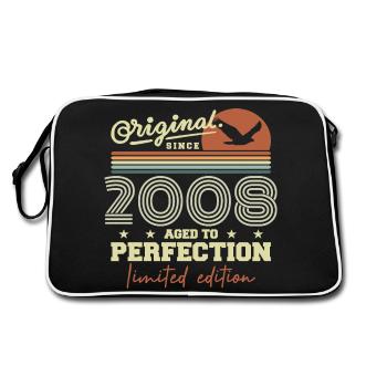 Original 2008 Retro 2008 Birthday Gift 2008 - Retro Bag - black/white - Back