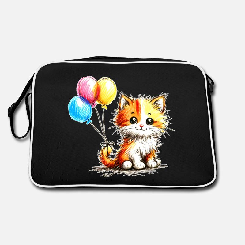Kitten - Retro Bag - black/white
