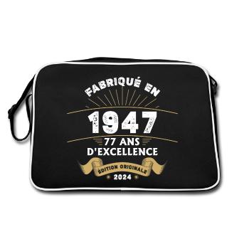 Made in 1947 77 Years of Original Excellence - Retro Bag - black/white - Back