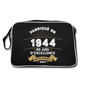 Made in 1944 80 Years of Original Excellence - Retro Bag - black/white - Back