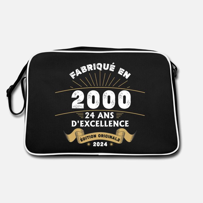 Fabriqué en 2000 24 ans d'excellence originale Sac Retro