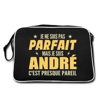 André Parfait Cadeau prenom andré - Sac Retro - noir/blanc - Dos