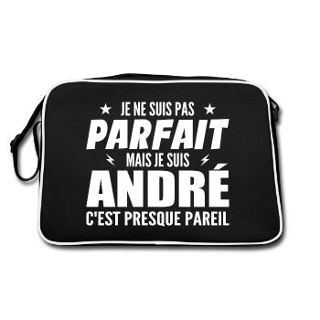 André Parfait Cadeau prenom andré - Sac Retro - noir/blanc - Dos
