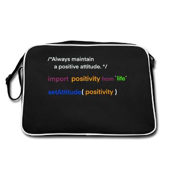 code your life - Retro Bag - black/white - Back