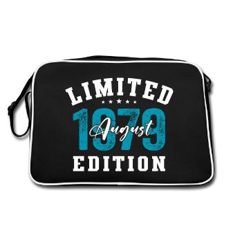 45th Birthday Original August 1979 Year 1979 - Retro Bag - black/white - Back