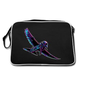 Adler Fighter Pilot - Retro Bag - black/white - Back