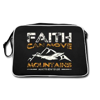 La foi peut déplacer des montagnes, don chrétien. - Sac Retro - noir/blanc - Dos