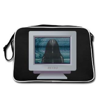 CRT design - The ghost girl 1 - Retro Bag - black/white - Back