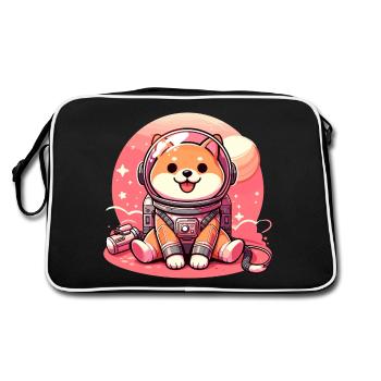 Shiba Inu Astronaut Adventurer - Retro Bag - black/white - Back