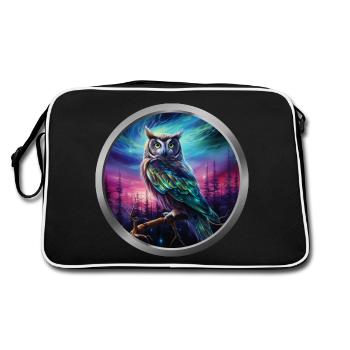 Owl Animal - 4 - Retro Bag - black/white - Back