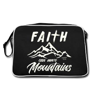 La foi peut déplacer des montagnes, don chrétien. - Sac Retro - noir/blanc - Dos