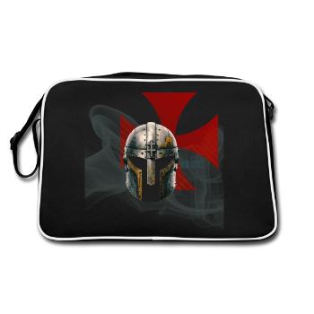 Medieval Templar helmet - Retro Bag - black/white - Back