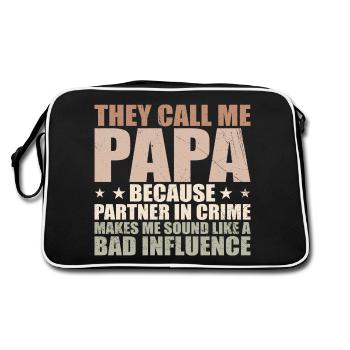 Cadeau Parfait Pour Papa - Sac Retro - noir/blanc - Dos