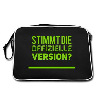 stimmt die offizielle Version - Retro Tasche - Schwarz/Weiß - Hinten