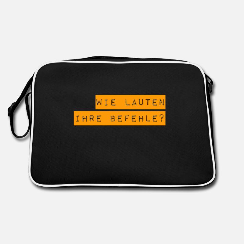 ich warte auf Befehle Retro Tasche