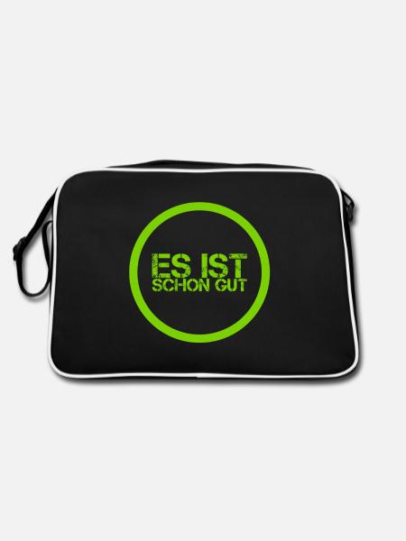 alles okay - Retro Tasche - Schwarz/Weiß - Hinten
