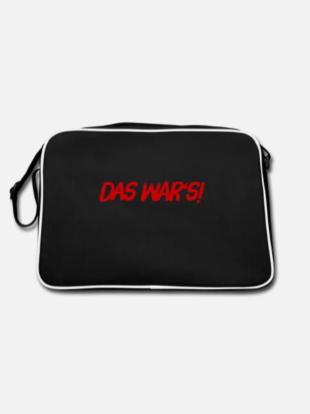 endlich vorbei - Retro Tasche - Schwarz/Weiß - Hinten