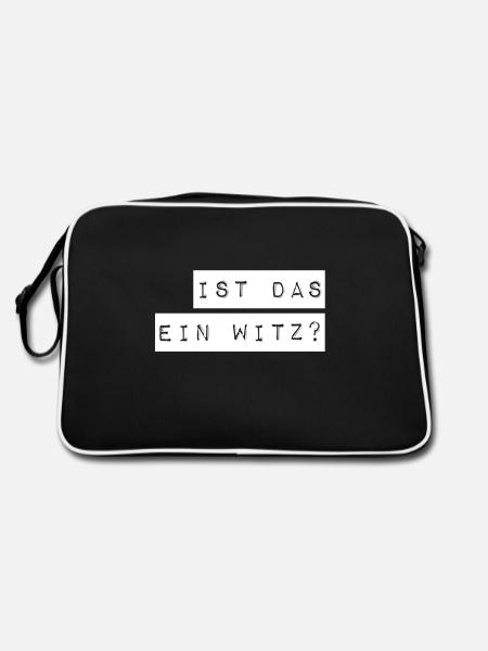 ist das ein Scherz? - Retro Tasche - Schwarz/Weiß - Hinten