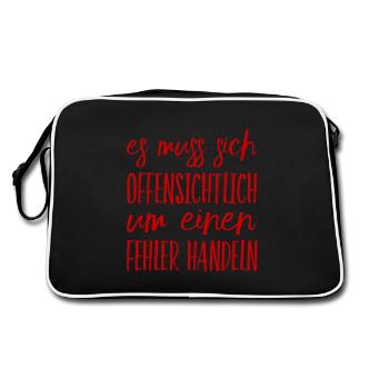offenbar ein Fehler - Retro Tasche - Schwarz/Weiß - Hinten