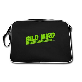 das Bild wird heruntergeladen - Retro Tasche - Schwarz/Weiß - Hinten