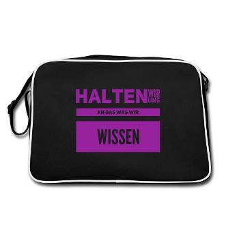 spekulieren wir nicht - Retro Tasche - Schwarz/Weiß - Hinten