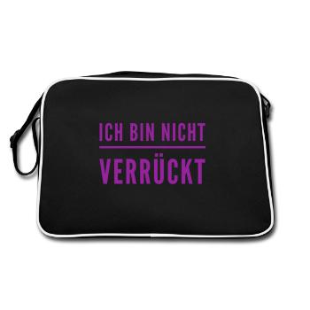total normal - Retro Tasche - Schwarz/Weiß - Hinten