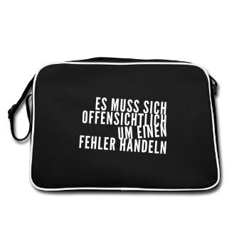 offensichtlich ein Fehler - Retro Tasche - Schwarz/Weiß - Hinten
