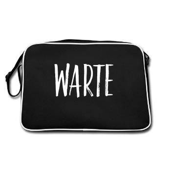 stop - Retro Tasche - Schwarz/Weiß - Hinten