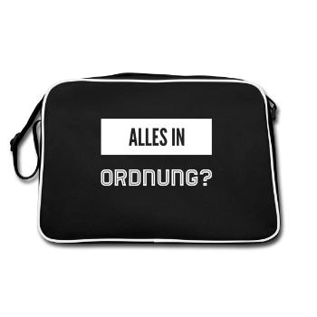wie geht es dir? - Retro Tasche - Schwarz/Weiß - Hinten