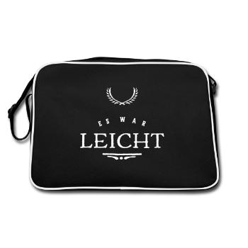 es war kein Problem - Retro Tasche - Schwarz/Weiß - Hinten