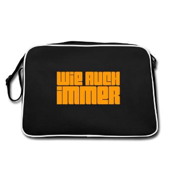 wie auch immer - Retro Tasche - Schwarz/Weiß - Hinten