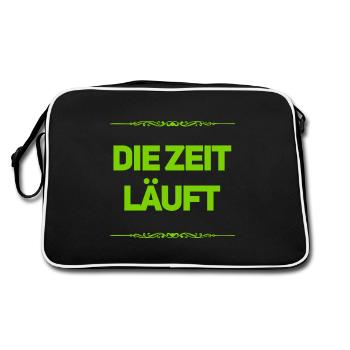 es muss schnell gehen - Retro Tasche - Schwarz/Weiß - Hinten