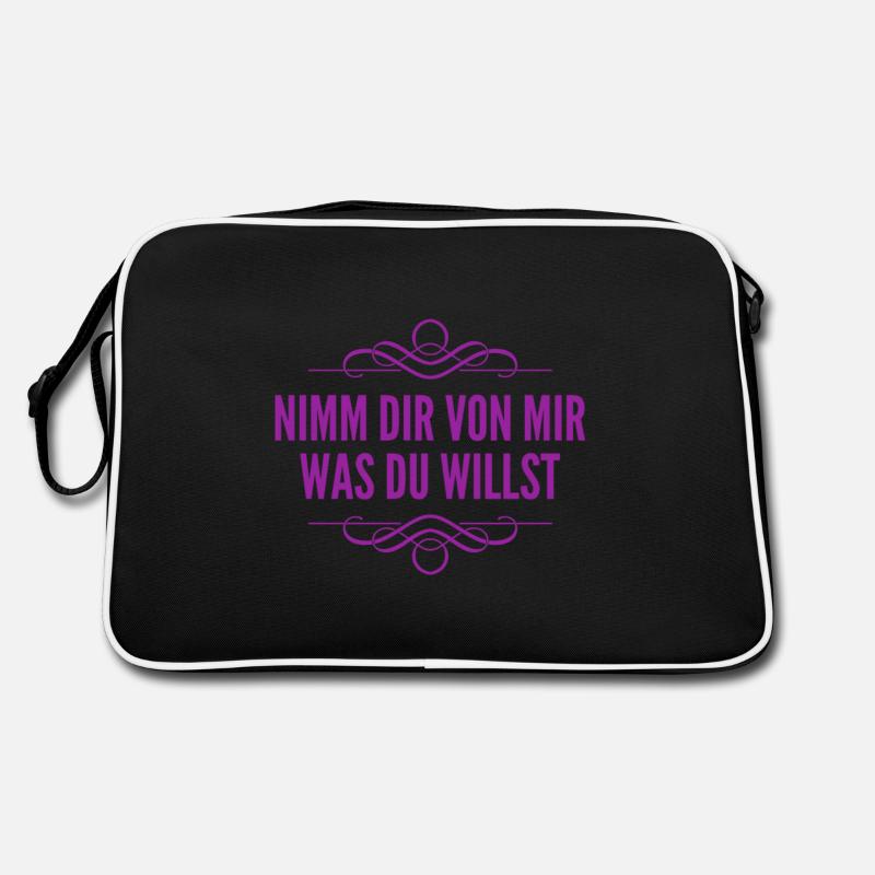 nimm dir von mir was du willst Retro Tasche