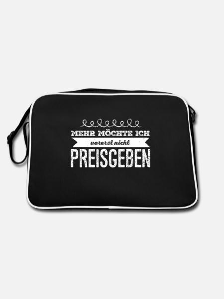 nichts mehr preisgeben - Retro Tasche - Schwarz/Weiß