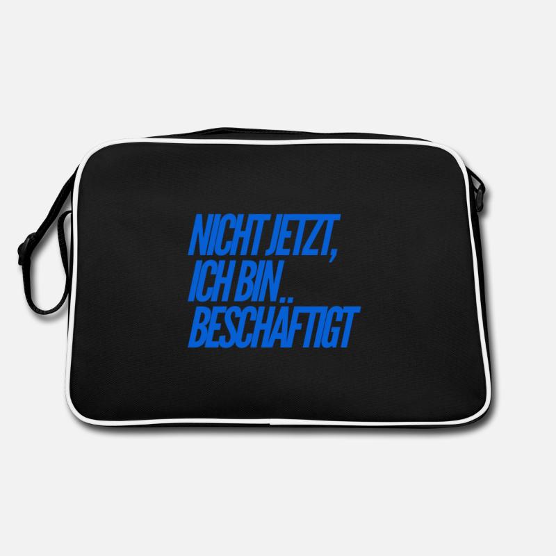 ich bin im Stress - Retro Tasche - Schwarz/Weiß
