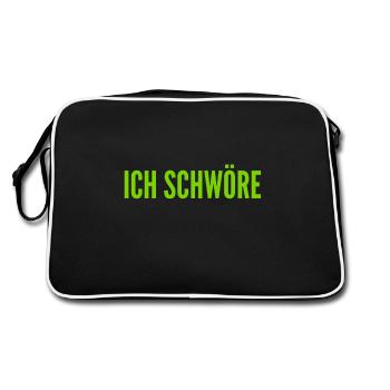 schwören - Retro Tasche - Schwarz/Weiß - Hinten