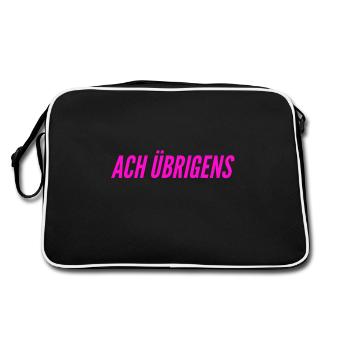 Klatsch und Tratsch - Retro Tasche - Schwarz/Weiß - Hinten
