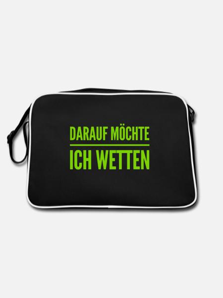 wetten wir? - Retro Tasche - Schwarz/Weiß - Hinten