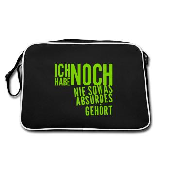 das ist nicht zu glauben - Retro Tasche - Schwarz/Weiß - Hinten