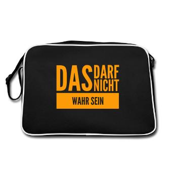 das darf nicht wahr sein - Retro Tasche - Schwarz/Weiß - Hinten