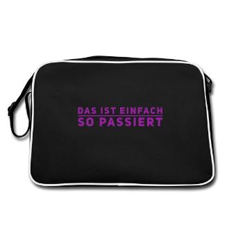 das war nicht mein Plan - Retro Tasche - Schwarz/Weiß - Hinten