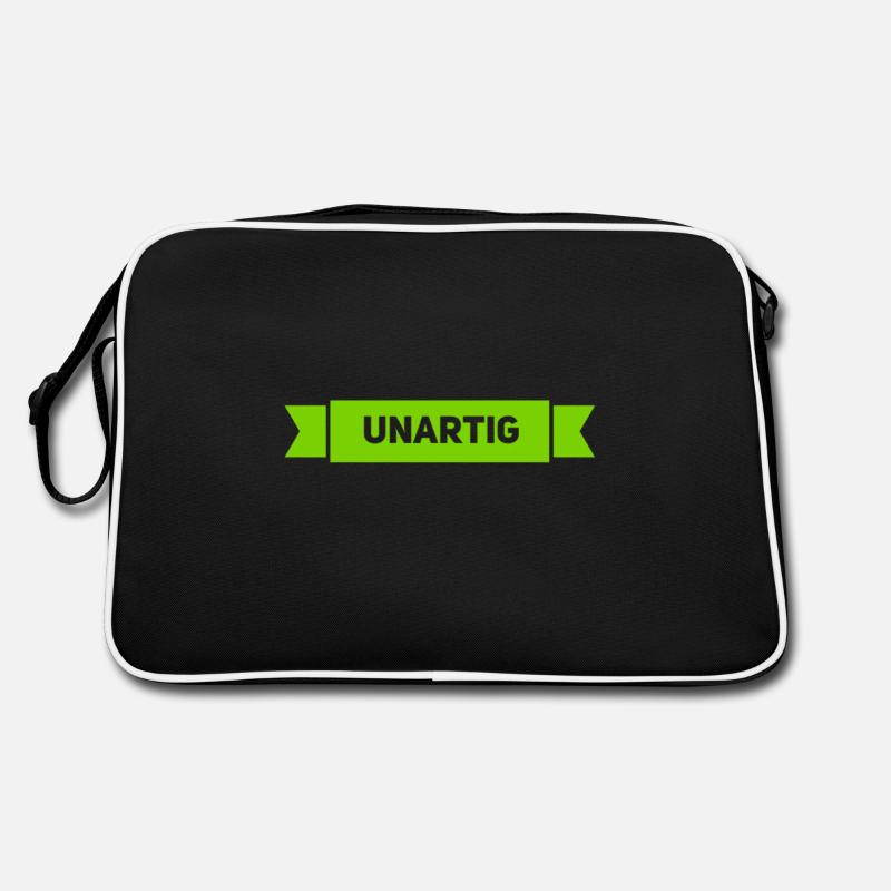 ich bin gern frech - Retro Tasche - Schwarz/Weiß