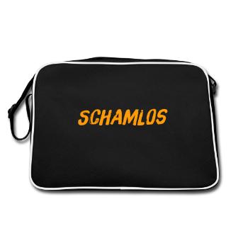 ich spüre keine Scham - Retro Tasche - Schwarz/Weiß - Hinten